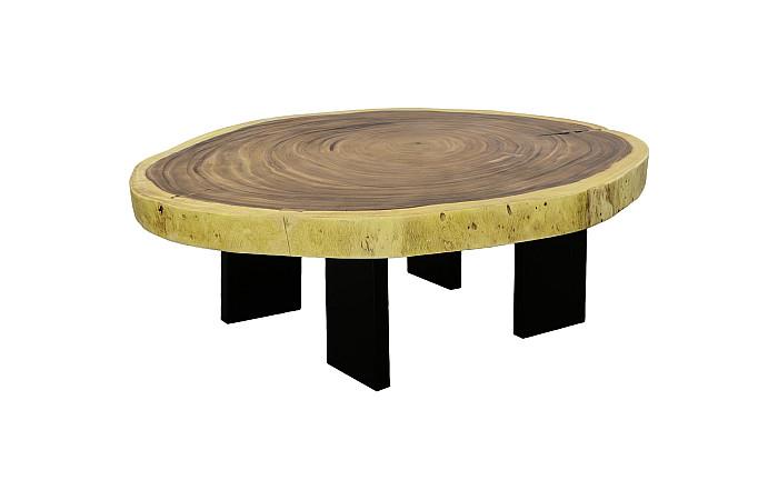 Floating Coffee Table With Black Legs, Natural, Size Varies